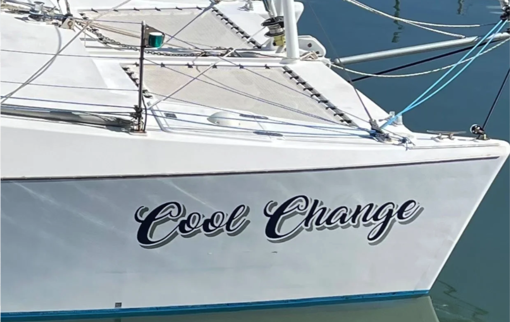 Cool Change hull cleaned and bright white